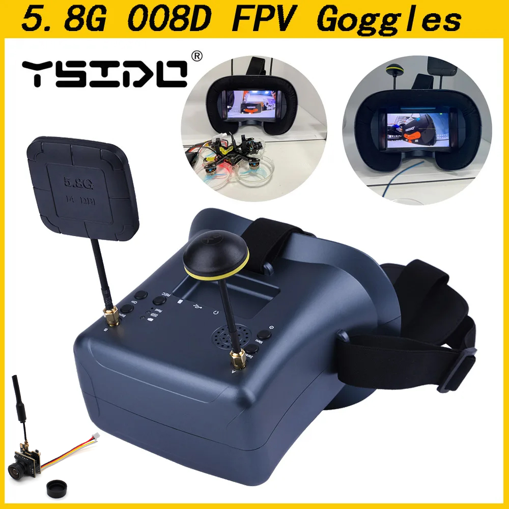 008D 5.8G 40CH 4.3인치 800*480 비 - Skyzone Sky04O Pro Fpv Goggles 리뷰 및 가격